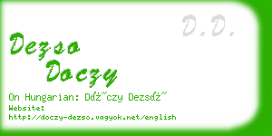 dezso doczy business card